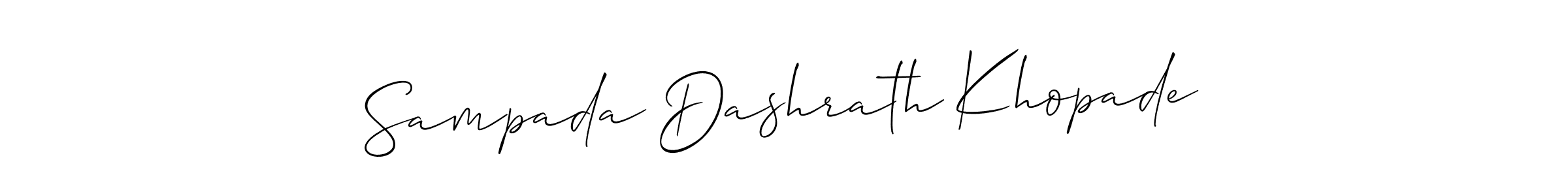 Make a beautiful signature design for name Sampada Dashrath Khopade. With this signature (Allison_Script) style, you can create a handwritten signature for free. Sampada Dashrath Khopade signature style 2 images and pictures png