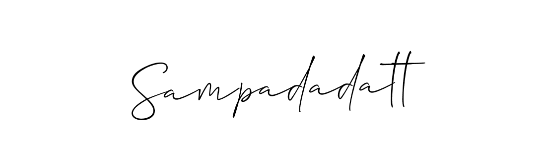 Also we have Sampadadatt name is the best signature style. Create professional handwritten signature collection using Allison_Script autograph style. Sampadadatt signature style 2 images and pictures png
