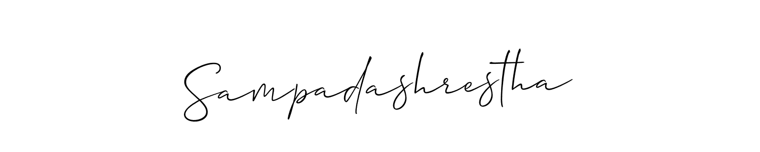 You can use this online signature creator to create a handwritten signature for the name Sampadashrestha. This is the best online autograph maker. Sampadashrestha signature style 2 images and pictures png