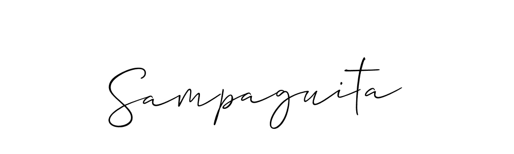 Create a beautiful signature design for name Sampaguita. With this signature (Allison_Script) fonts, you can make a handwritten signature for free. Sampaguita signature style 2 images and pictures png