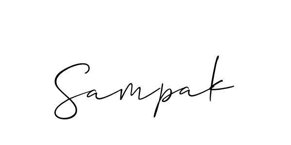 Create a beautiful signature design for name Sampak. With this signature (Allison_Script) fonts, you can make a handwritten signature for free. Sampak signature style 2 images and pictures png