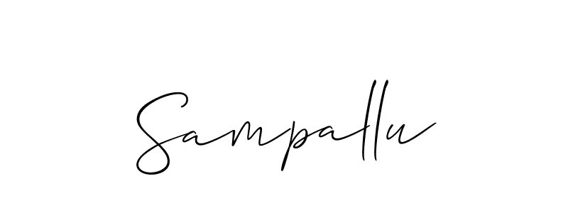 You should practise on your own different ways (Allison_Script) to write your name (Sampallu) in signature. don't let someone else do it for you. Sampallu signature style 2 images and pictures png