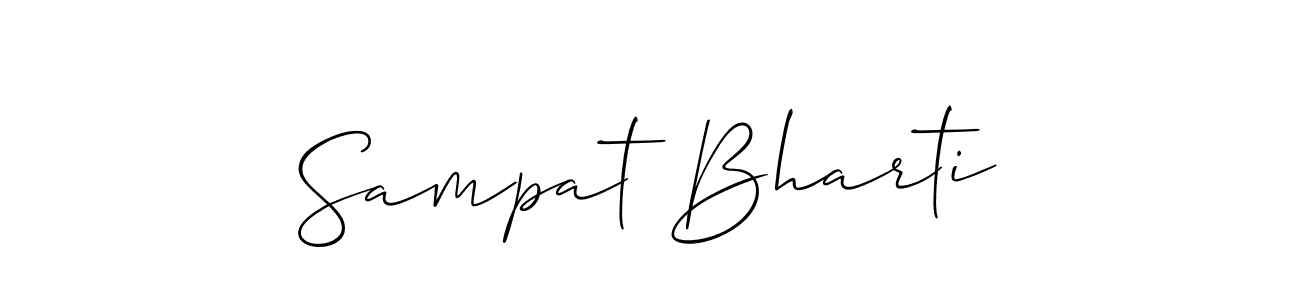 Make a beautiful signature design for name Sampat Bharti. With this signature (Allison_Script) style, you can create a handwritten signature for free. Sampat Bharti signature style 2 images and pictures png