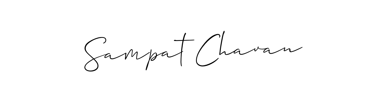 Also You can easily find your signature by using the search form. We will create Sampat Chavan name handwritten signature images for you free of cost using Allison_Script sign style. Sampat Chavan signature style 2 images and pictures png