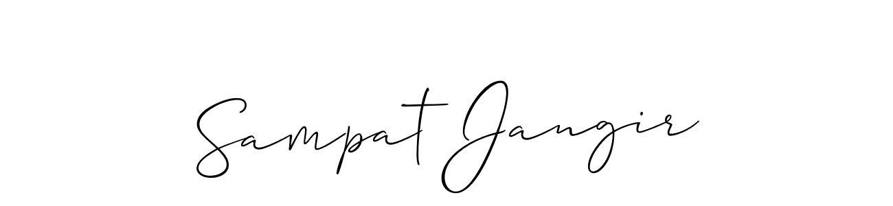 Also we have Sampat Jangir name is the best signature style. Create professional handwritten signature collection using Allison_Script autograph style. Sampat Jangir signature style 2 images and pictures png