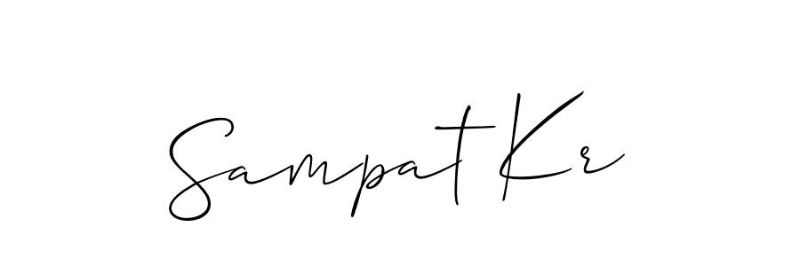 Design your own signature with our free online signature maker. With this signature software, you can create a handwritten (Allison_Script) signature for name Sampat Kr. Sampat Kr signature style 2 images and pictures png