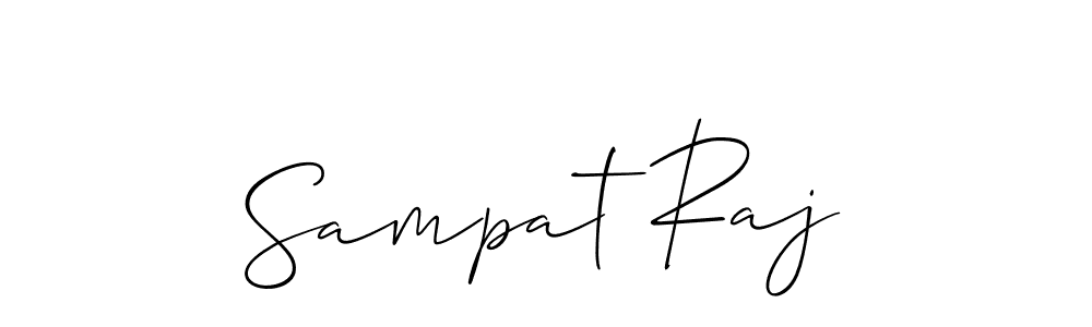 Use a signature maker to create a handwritten signature online. With this signature software, you can design (Allison_Script) your own signature for name Sampat Raj. Sampat Raj signature style 2 images and pictures png