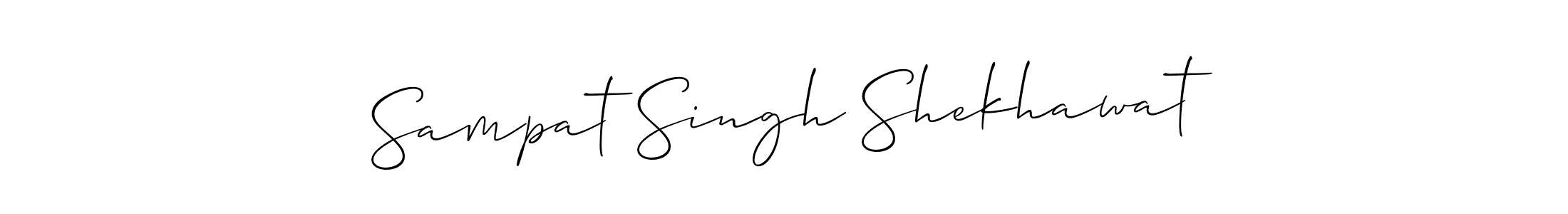 The best way (Allison_Script) to make a short signature is to pick only two or three words in your name. The name Sampat Singh Shekhawat include a total of six letters. For converting this name. Sampat Singh Shekhawat signature style 2 images and pictures png
