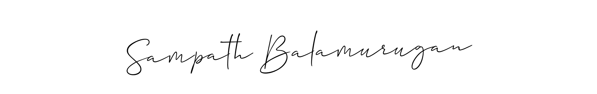 The best way (Allison_Script) to make a short signature is to pick only two or three words in your name. The name Sampath Balamurugan include a total of six letters. For converting this name. Sampath Balamurugan signature style 2 images and pictures png