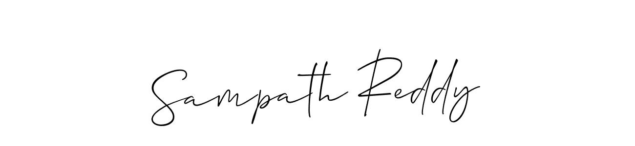 The best way (Allison_Script) to make a short signature is to pick only two or three words in your name. The name Sampath Reddy include a total of six letters. For converting this name. Sampath Reddy signature style 2 images and pictures png