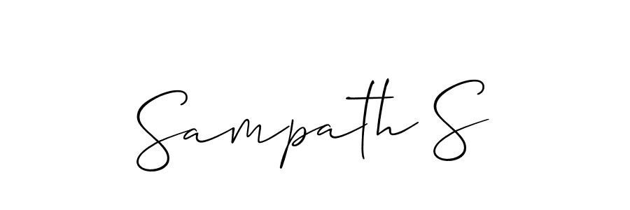 Sampath S stylish signature style. Best Handwritten Sign (Allison_Script) for my name. Handwritten Signature Collection Ideas for my name Sampath S. Sampath S signature style 2 images and pictures png