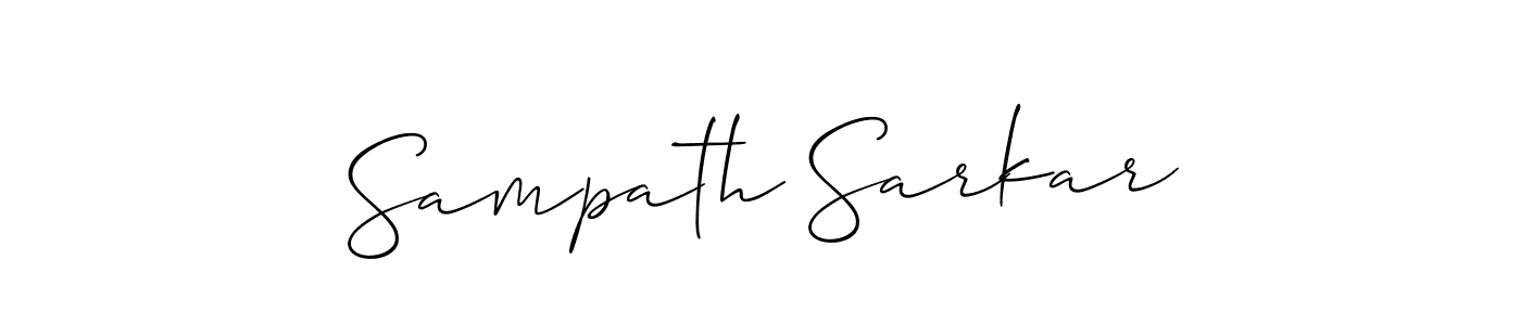 You should practise on your own different ways (Allison_Script) to write your name (Sampath Sarkar) in signature. don't let someone else do it for you. Sampath Sarkar signature style 2 images and pictures png