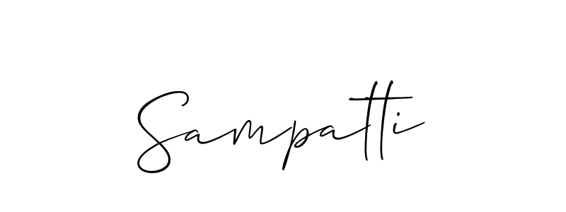 Make a short Sampatti signature style. Manage your documents anywhere anytime using Allison_Script. Create and add eSignatures, submit forms, share and send files easily. Sampatti signature style 2 images and pictures png