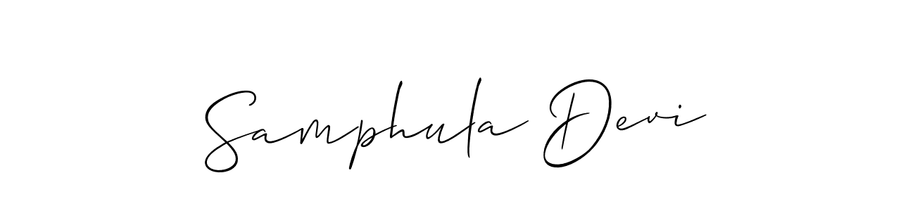 Samphula Devi stylish signature style. Best Handwritten Sign (Allison_Script) for my name. Handwritten Signature Collection Ideas for my name Samphula Devi. Samphula Devi signature style 2 images and pictures png