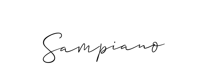 Also we have Sampiano name is the best signature style. Create professional handwritten signature collection using Allison_Script autograph style. Sampiano signature style 2 images and pictures png