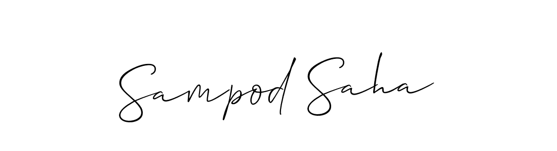 This is the best signature style for the Sampod Saha name. Also you like these signature font (Allison_Script). Mix name signature. Sampod Saha signature style 2 images and pictures png