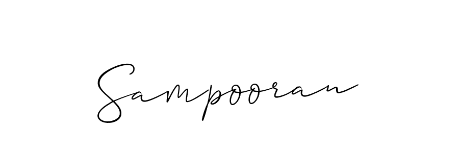 How to make Sampooran signature? Allison_Script is a professional autograph style. Create handwritten signature for Sampooran name. Sampooran signature style 2 images and pictures png