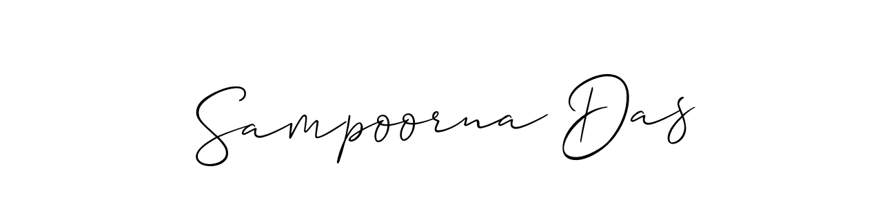 Use a signature maker to create a handwritten signature online. With this signature software, you can design (Allison_Script) your own signature for name Sampoorna Das. Sampoorna Das signature style 2 images and pictures png