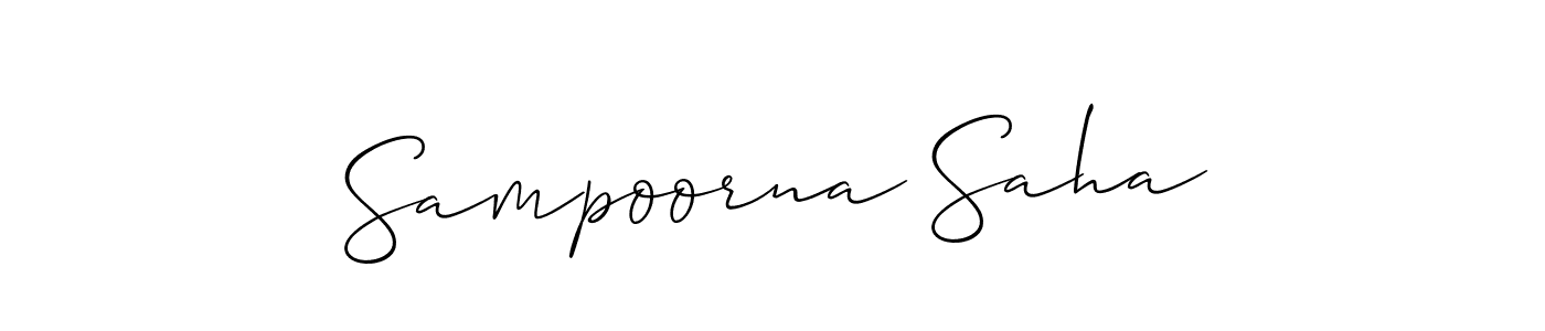 How to make Sampoorna Saha signature? Allison_Script is a professional autograph style. Create handwritten signature for Sampoorna Saha name. Sampoorna Saha signature style 2 images and pictures png