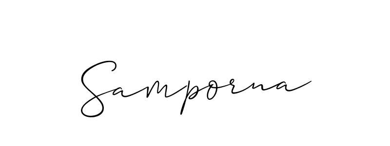 Make a beautiful signature design for name Samporna. Use this online signature maker to create a handwritten signature for free. Samporna signature style 2 images and pictures png