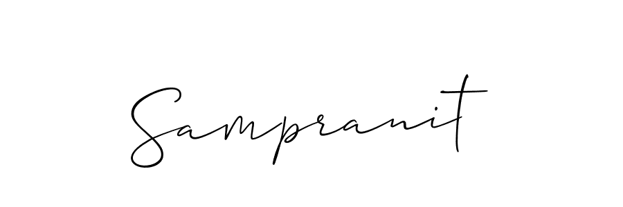 Also we have Sampranit name is the best signature style. Create professional handwritten signature collection using Allison_Script autograph style. Sampranit signature style 2 images and pictures png