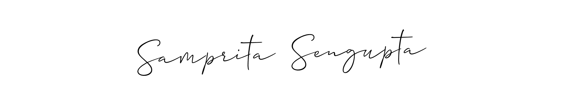 Create a beautiful signature design for name Samprita  Sengupta. With this signature (Allison_Script) fonts, you can make a handwritten signature for free. Samprita  Sengupta signature style 2 images and pictures png