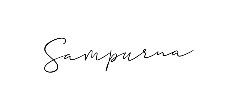 Sampurna stylish signature style. Best Handwritten Sign (Allison_Script) for my name. Handwritten Signature Collection Ideas for my name Sampurna. Sampurna signature style 2 images and pictures png