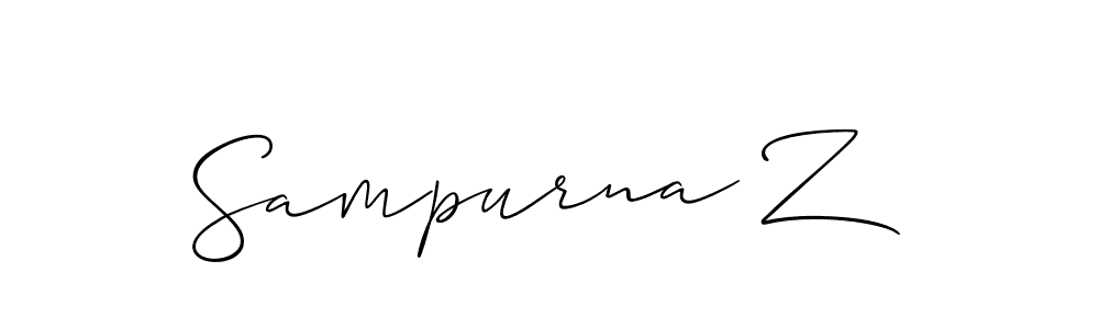 Make a beautiful signature design for name Sampurna Z. With this signature (Allison_Script) style, you can create a handwritten signature for free. Sampurna Z signature style 2 images and pictures png