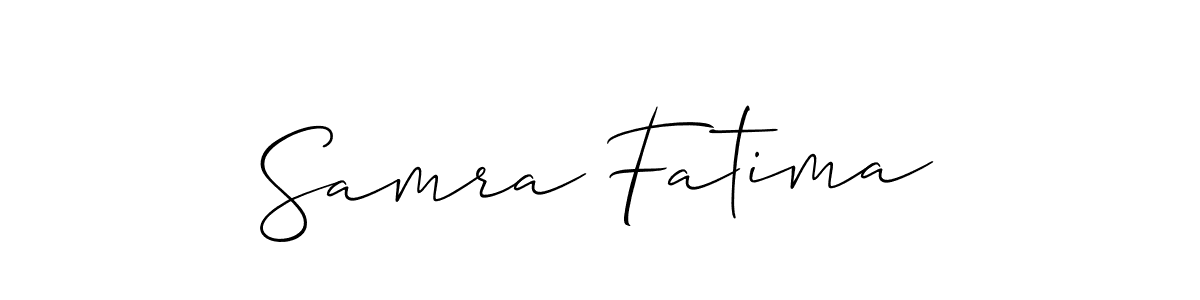 You should practise on your own different ways (Allison_Script) to write your name (Samra Fatima) in signature. don't let someone else do it for you. Samra Fatima signature style 2 images and pictures png