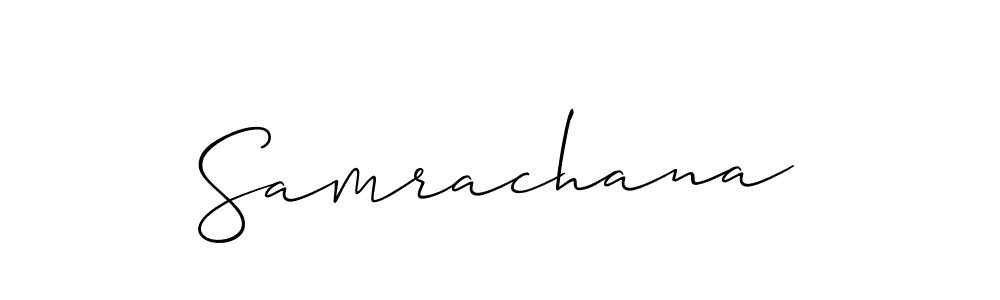 Samrachana stylish signature style. Best Handwritten Sign (Allison_Script) for my name. Handwritten Signature Collection Ideas for my name Samrachana. Samrachana signature style 2 images and pictures png