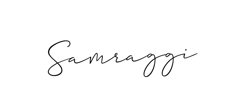 Create a beautiful signature design for name Samraggi. With this signature (Allison_Script) fonts, you can make a handwritten signature for free. Samraggi signature style 2 images and pictures png
