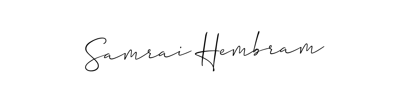 How to make Samrai Hembram signature? Allison_Script is a professional autograph style. Create handwritten signature for Samrai Hembram name. Samrai Hembram signature style 2 images and pictures png
