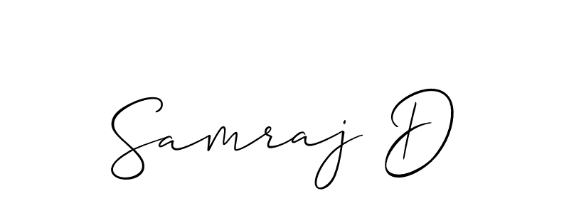 Also we have Samraj D name is the best signature style. Create professional handwritten signature collection using Allison_Script autograph style. Samraj D signature style 2 images and pictures png