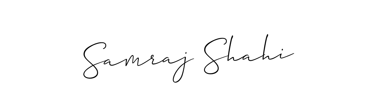 Similarly Allison_Script is the best handwritten signature design. Signature creator online .You can use it as an online autograph creator for name Samraj Shahi. Samraj Shahi signature style 2 images and pictures png