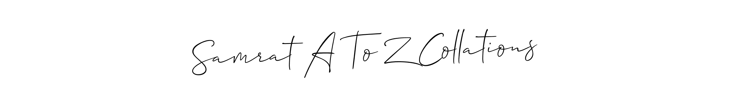 Samrat A To Z Collations stylish signature style. Best Handwritten Sign (Allison_Script) for my name. Handwritten Signature Collection Ideas for my name Samrat A To Z Collations. Samrat A To Z Collations signature style 2 images and pictures png
