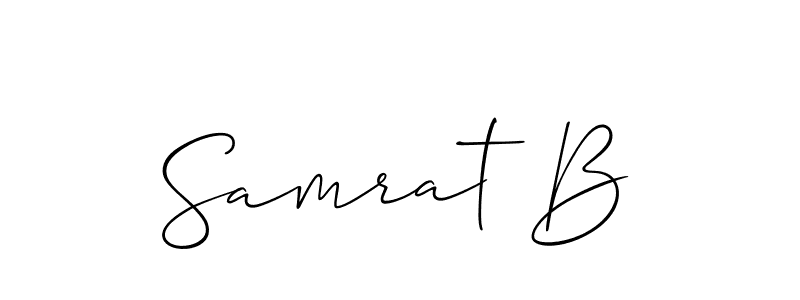 How to make Samrat B signature? Allison_Script is a professional autograph style. Create handwritten signature for Samrat B name. Samrat B signature style 2 images and pictures png