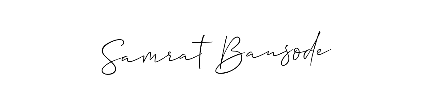 How to make Samrat Bansode signature? Allison_Script is a professional autograph style. Create handwritten signature for Samrat Bansode name. Samrat Bansode signature style 2 images and pictures png