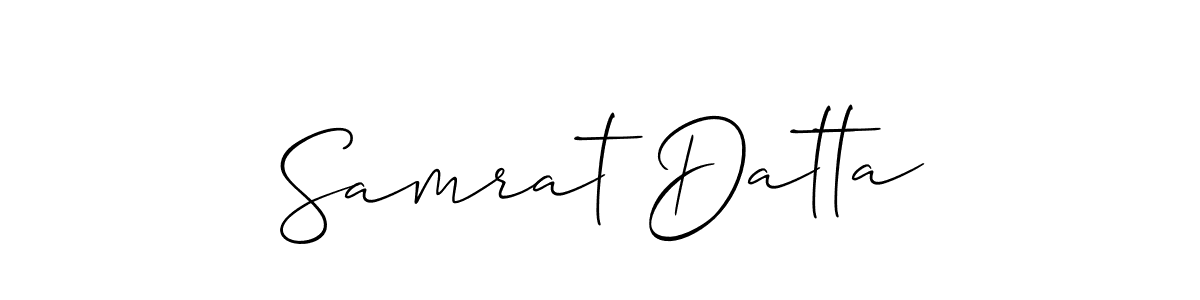 How to Draw Samrat Datta signature style? Allison_Script is a latest design signature styles for name Samrat Datta. Samrat Datta signature style 2 images and pictures png