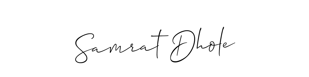 You should practise on your own different ways (Allison_Script) to write your name (Samrat Dhole) in signature. don't let someone else do it for you. Samrat Dhole signature style 2 images and pictures png