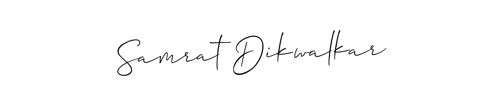 How to make Samrat Dikwalkar name signature. Use Allison_Script style for creating short signs online. This is the latest handwritten sign. Samrat Dikwalkar signature style 2 images and pictures png