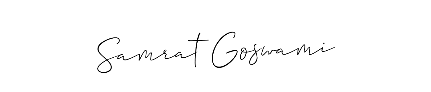 Create a beautiful signature design for name Samrat Goswami. With this signature (Allison_Script) fonts, you can make a handwritten signature for free. Samrat Goswami signature style 2 images and pictures png