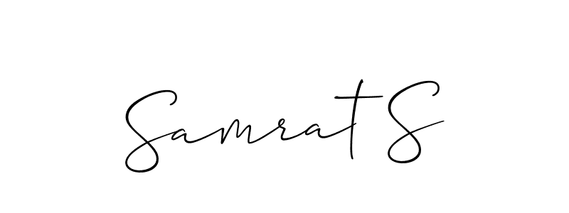 Check out images of Autograph of Samrat S name. Actor Samrat S Signature Style. Allison_Script is a professional sign style online. Samrat S signature style 2 images and pictures png
