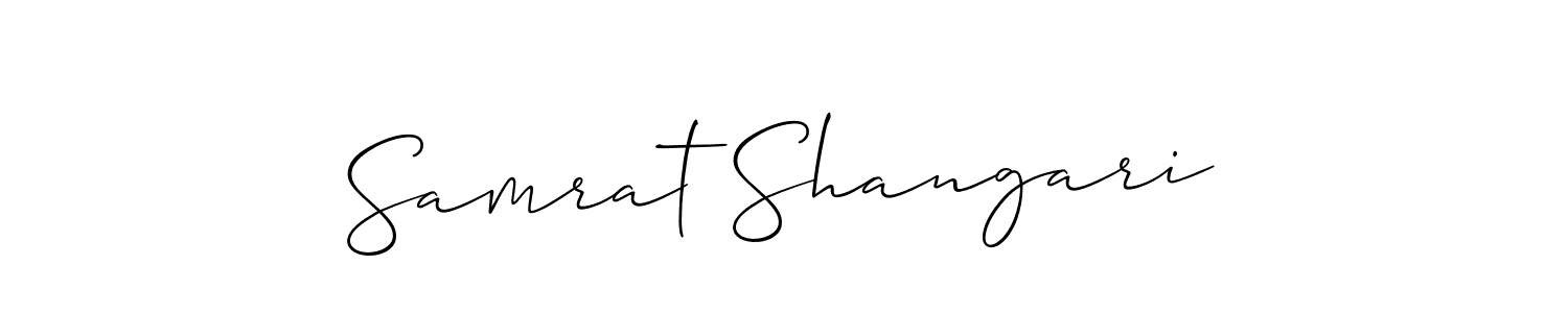 How to make Samrat Shangari signature? Allison_Script is a professional autograph style. Create handwritten signature for Samrat Shangari name. Samrat Shangari signature style 2 images and pictures png