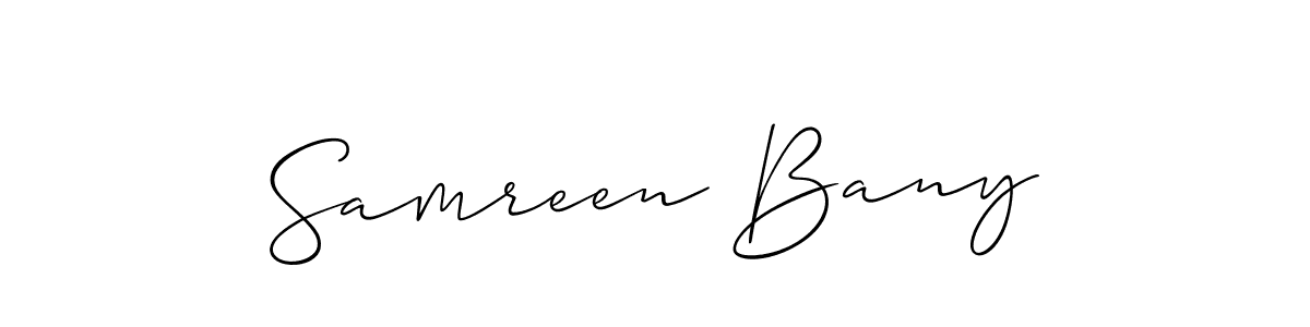 Make a beautiful signature design for name Samreen Bany. Use this online signature maker to create a handwritten signature for free. Samreen Bany signature style 2 images and pictures png