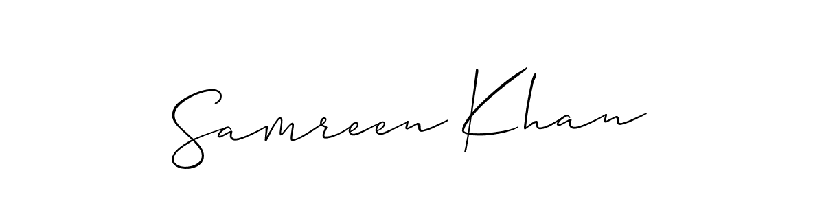 Once you've used our free online signature maker to create your best signature Allison_Script style, it's time to enjoy all of the benefits that Samreen Khan name signing documents. Samreen Khan signature style 2 images and pictures png