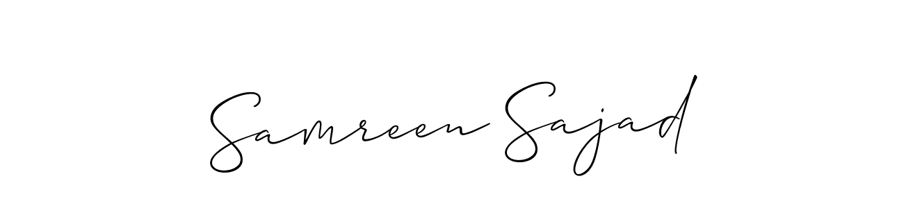 Once you've used our free online signature maker to create your best signature Allison_Script style, it's time to enjoy all of the benefits that Samreen Sajad name signing documents. Samreen Sajad signature style 2 images and pictures png