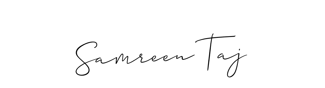 This is the best signature style for the Samreen Taj name. Also you like these signature font (Allison_Script). Mix name signature. Samreen Taj signature style 2 images and pictures png