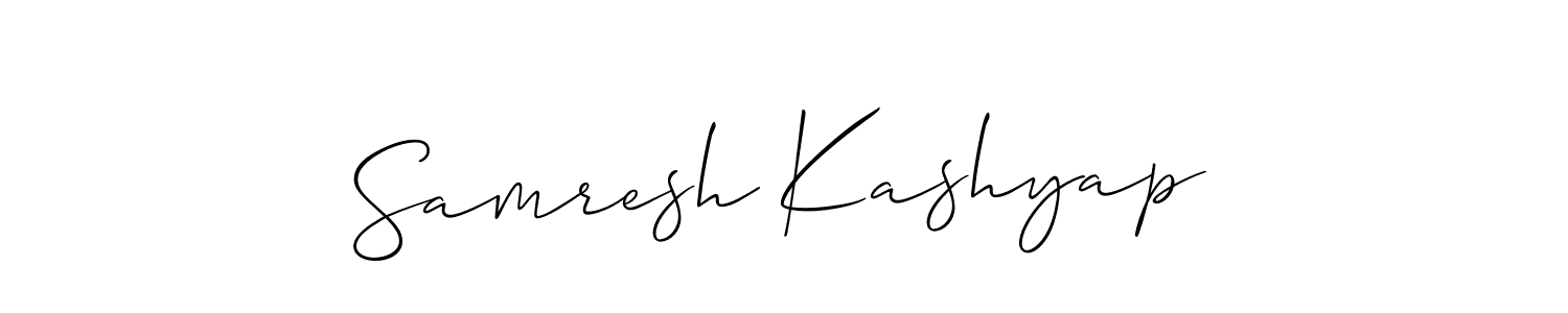 This is the best signature style for the Samresh Kashyap name. Also you like these signature font (Allison_Script). Mix name signature. Samresh Kashyap signature style 2 images and pictures png