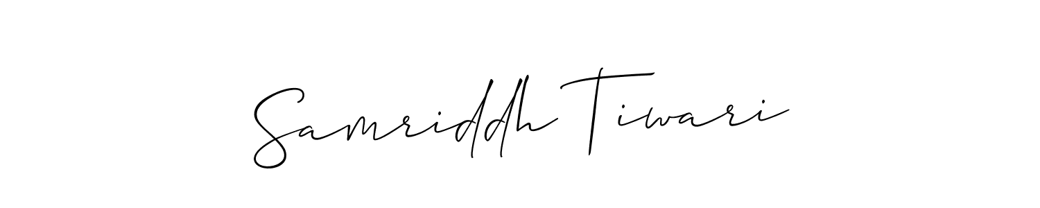 Also we have Samriddh Tiwari name is the best signature style. Create professional handwritten signature collection using Allison_Script autograph style. Samriddh Tiwari signature style 2 images and pictures png