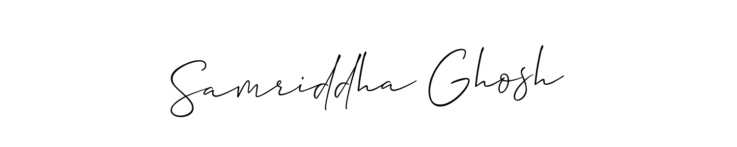 How to make Samriddha Ghosh signature? Allison_Script is a professional autograph style. Create handwritten signature for Samriddha Ghosh name. Samriddha Ghosh signature style 2 images and pictures png